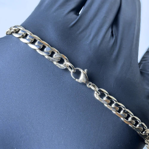 2 Blod Silver Chain Combo For Boys